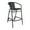 Black, variant on Flash Furniture Commercial Grade Indoor-Outdoor PE Rattan Restaurant Barstool with Black Steel Frame and Footrest in Medium Brown