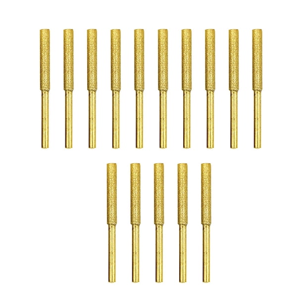 Afiladores de Motosierra JShteea 15 Con Rebabas Cilíndricas Recubiertas Diamante para Limas Piedra 4 mm
