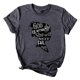 thumbnail image 1 of Gibobby Casual Playera de Manga Corta para Mujer Estampado O-cuello Impresión en color Tops Manga corta Sólido para mujer Camiseta Blusa para mujer(Gris,M), 1 of 5