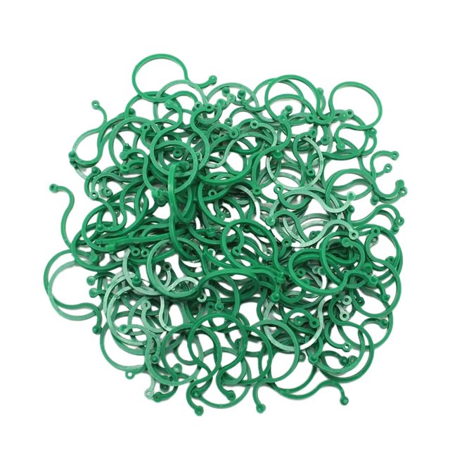 kurtrusly 100Pcs Plant Twist Clip Ties Reusable Green Garden Clips for Securing Plants Large