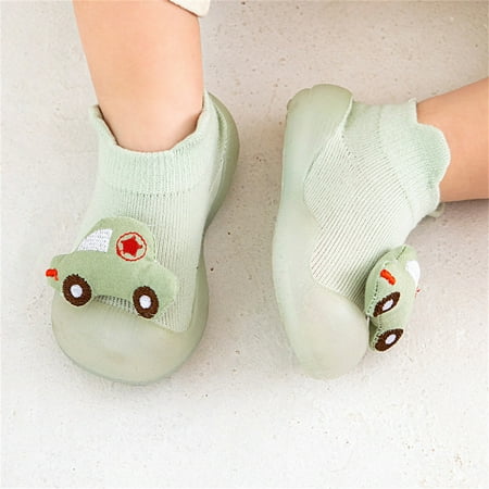 

LYCAQL Toddler Shoes Boys Girls Animal Cartoon Socks Shoes Toddler WarmThe Floor Socks Non Slip Prewalker Baby Sneaker Shoes (Green 6.5 Toddler)