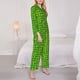 thumbnail image 3 of Balery Corn 4 Conjunto de Pijama con Estampado para Mujer, Conjunto de Dos Piezas con Manga Larga, Ropa de Dormir Suave con Bolsillos, Pijamas Cómodos-Small, 3 of 7