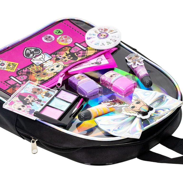 L.O.L Surprise! Townley Girl Backpack Cosmetic Makeup Set with Flip-up  Mirror includes Lip Gloss, Nail Polish, Hair Bow & more for Kid Tweens Girls,  Ages 3+ perfect for Parties, Sleepovers & Makeovers