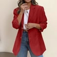 thumbnail image 5 of Purcolt Women's Blazer Jacket Business Elegant Long Sleeve Lapel Button Suit Jacket Casual Loose Fit Work Office Coat, 5 of 9