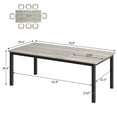 thumbnail image 2 of QinaQin Industrial Style Dining Table, 70.9-Inch/71-Inch Rectangular Wooden Table, Seats 4-6 People, Metal Frame, Rounded Corners, for Dining Room, Kitchen, Restaurant (Chairs Not Included), 2 of 8