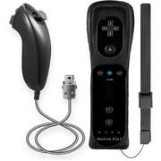 LUXMO Wii Remote Controller Motion Plus and Nunchuck for Wii/Wii U Console Video Games