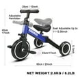 thumbnail image 6 of KORIMEFA 5 in 1 Toddler Bike for 1-4 Years Old Kids, Kids Trike Tricycle for Balance Training, Baby Bike Toys Gift for Boy & Girl, 6 of 16