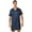 Navy_Blue, variant on Ocealan Mens Satin Night Shirt V Neck Short Sleeve Sleep Shirt Loose Comfy Nightgown Black M