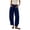 Navy, variant on vigerkar Cotton Baggy Low Rise Barrel Pants for Women, Relaxed Lounge Boho Beach Travel Wide Leg Trousers, Breathable Summer Style (Light Gray, XXL)