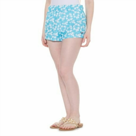 Speedo Women's Vibe Volley Swim Shorts, Blue Atoll, Large