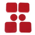 thumbnail image 3 of Guantes de longboard reemplazables Disco deslizante para entrenamiento de gimnasio - 6 Square Square 6Pcs 6pcs rojo Sharpla Deslizador de guante de placa larga, 3 of 8