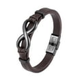 thumbnail image 2 of Minnieouse de cuero para hombre, elegante para decoración de muñeca, para hombre, pulseras para hombre, decoraciones para vestido, Ropa, zapatos y accesorios Miscelánea Marrón/23cm Minnieouse AP017854-08, 2 of 6