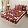 thumbnail image 2 of Castle Fairy Vintage Pirate Skull Print Zipper Twin Comforter Sets with Fitted Sheet and 2 Pillowcases,Nautical Parrot Treasure Graphic Zipper Bedding Set,Burgundy Blue,4-Piece,Black Reversible, 2 of 6