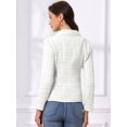 thumbnail image 3 of DARING DIVA Women's Notch Lapel Long Sleeve Elegant Business Casual Jacket XS Black White, 3 of 6