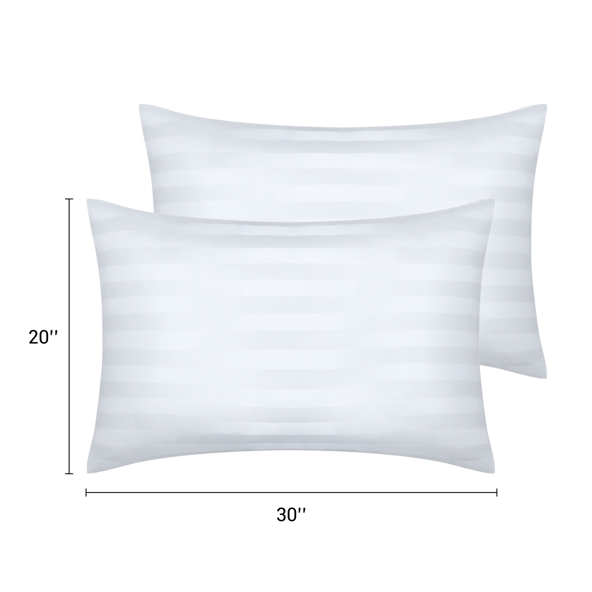 Unique Bargains Satin Pillow Cases Set of 2 Pillow Covers Queen White