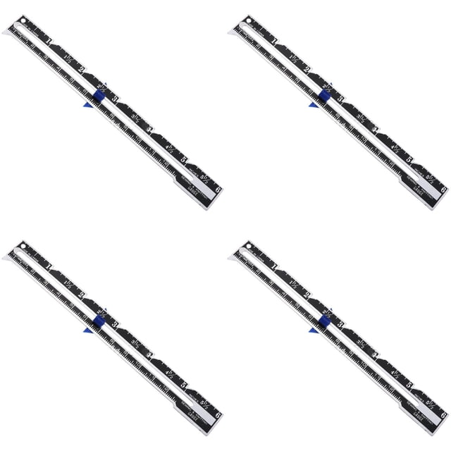 4 Pcs Diy Sewing Seam Gauge Ruler, Sliding Gauge Sewing Measuring Tool, Edge Measuring Button Ruler for Patchworking