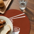 thumbnail image 3 of Round 15 Inch Placemats Set of 4, HeatResistant Non Slip Place Mats for Dining Table, Wipeable Braided Kitchen Table Mats for Housewarming, 3 of 9