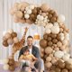 thumbnail image 5 of Kit de guirnaldas con forma de arco con forma de globo Saratimtou, 140 unidades, marrón, beige y nude, 5 of 7