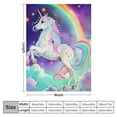 thumbnail image 4 of Chilfamy Unicorn Blanket, Rainbow Pink Unicorn Blanket for Girls Women Kids, Soft Flannel Cute Purple Unicorn Throw Blanket for Bed Living Room Couch, 4 of 6