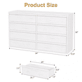 thumbnail image 5 of Cabihome 8 Drawer Dresser, 54"Wide Modern Double Dresser Organizer Cabinet for Living Room, Bedroom, White, 5 of 6