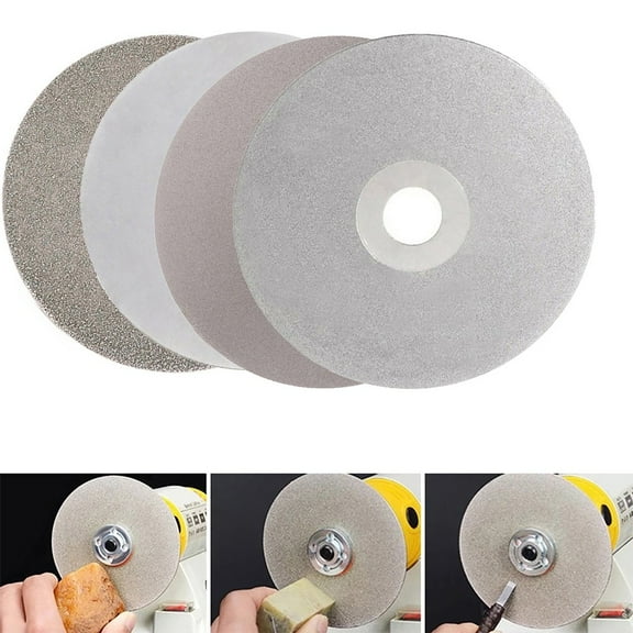1Pc 200Mm 8Inch Diamond Coated Flat Lap Wheels Lapidary Grinding Polishing Discs Abrasive Grinding Disc For Jewelry Grinding Too 46Grit Smile Home