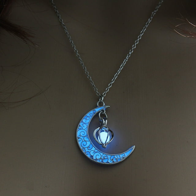Colgante luminoso de luna espiral hueca Collar de cuentas luminosas de torbellino Wmkox8yii fajkfhkj253
