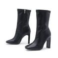 thumbnail image 7 of Square Toe Ankle Boots for Women Zip up Stiletto Heels Trendy Sexy Dressy Elastic Gogo Booties, 7 of 7