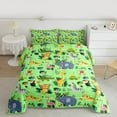 thumbnail image 2 of Manfei Flamingo Giraffe Zebra Queen Comforter Set,Tropical Botanical Monstera Leaf Bedding Sets,Cute Elephant Monkey Bedding Comforter Set For Kids,Ultra Soft Home Decor Reversible,3-Piece, 2 of 8