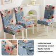 thumbnail image 5 of Dining Chair Covers 4 Pack with Floral Peony and Autumn Leaves Print Washable Polyester Stretch Slipcovers Removable Seat Protector for Country Farmhouse Style, 5 of 7