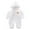 White, variant on Krdevn Baby Boys Girls Clothing Zipper Hooded Jumpsuit Romper Long Sleeve Outfit Fall Winter Warm Clothes,Kids Clothing,0-3 Months