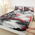 thumbnail image 3 of Castle Fairy Watercolor Scenery Full Size Sheets,Japanese Style Bed Sheets, 3 of 7