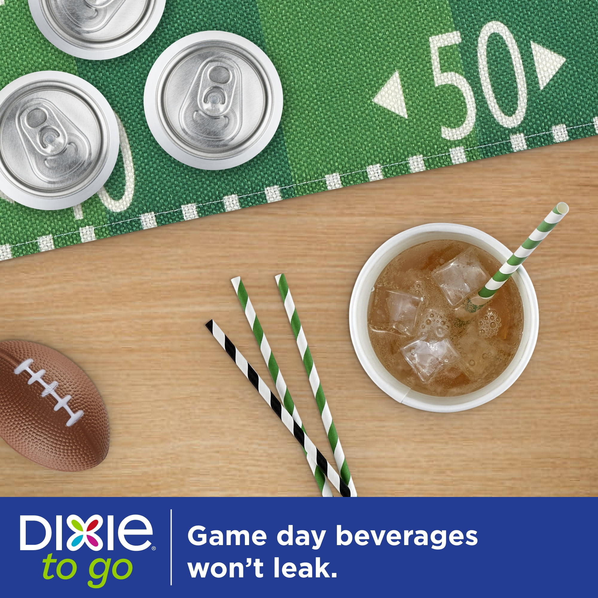 (3 pack) Dixie To Go Disposable Paper Cups, 12 oz, Multi-Color, 60 Count