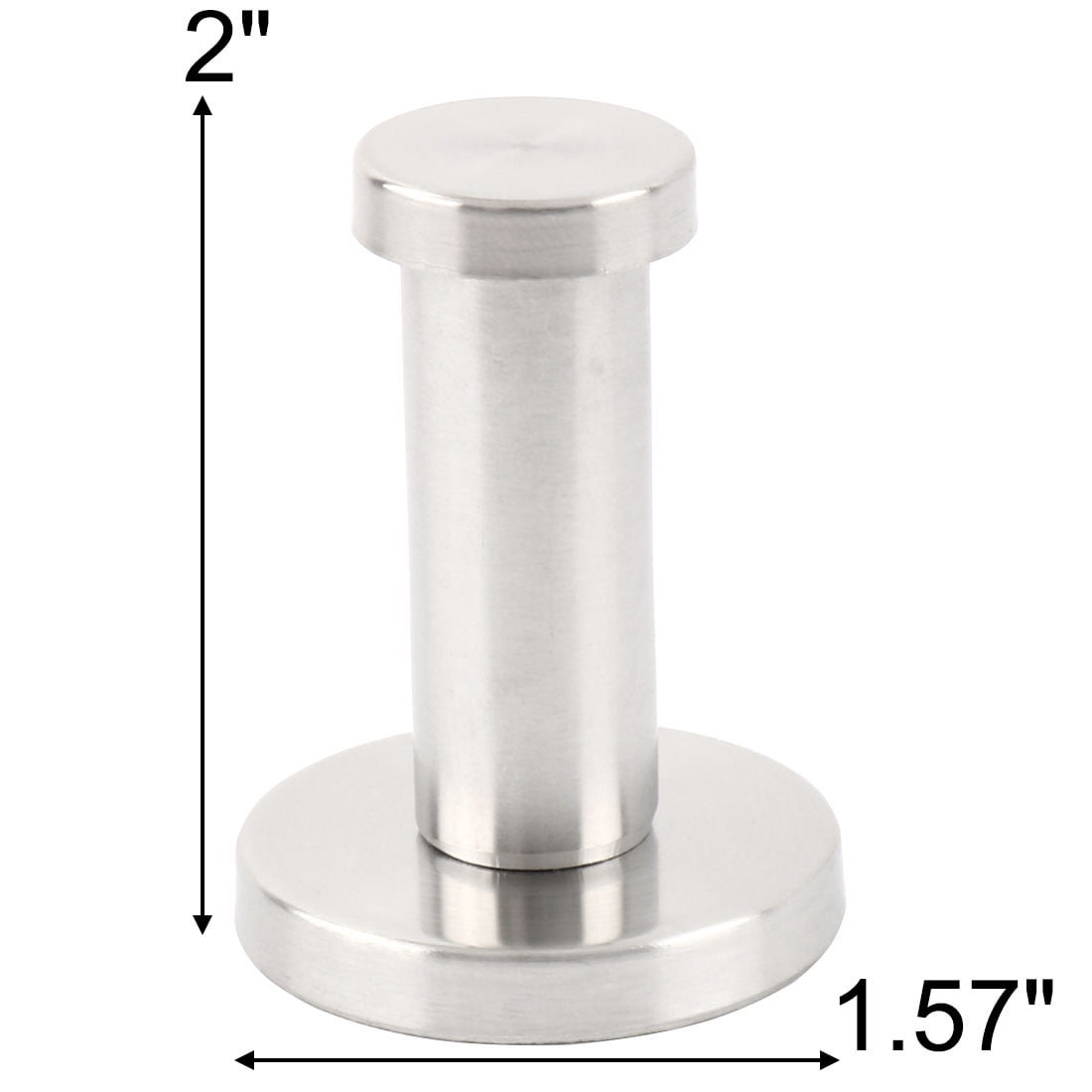 Unique Bargains Stainless Steel Round Wall Mount Robe Towel Coat Holder Hanger Hook