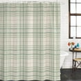 thumbnail image 2 of Buffalo Plaid Bathroom Shower Curtains with 12 Hooks Polyester Waterproof Shower Curtain for Stalls and Bathtubs Sage Green Olive Farmhouse Gingham Striped Decorative Bathroom Curtain 54x78 Inches, 2 of 9