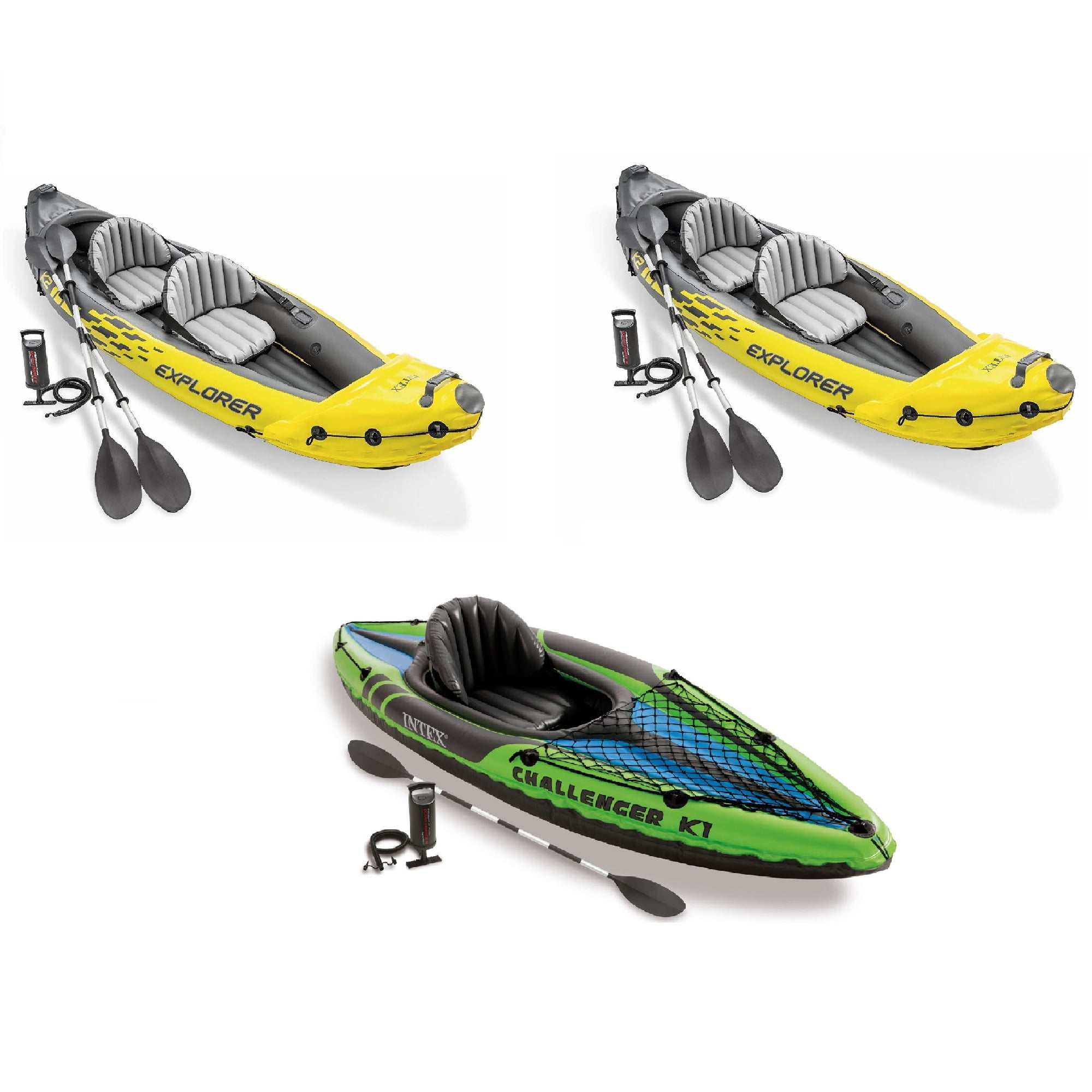 Inflatable 2Person Canoe Boat Kayaking W/Oar & Hand Pump Adjustable Rafting US 