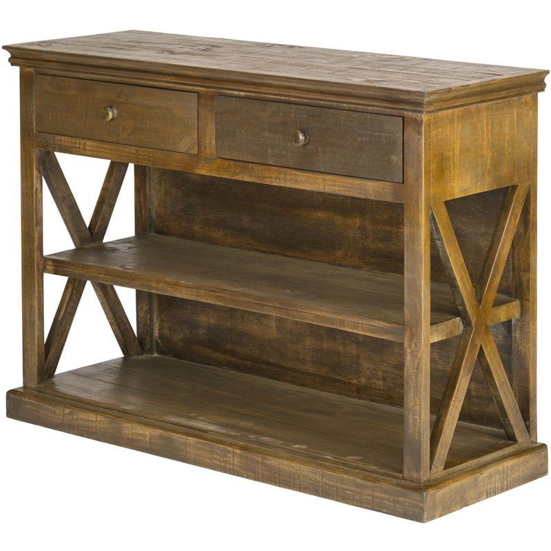 Luxury Living Solid Wood 51-Inch New York Sofa Table in Brown - Walmart