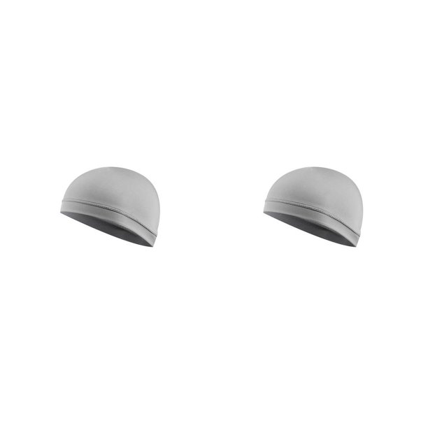 Minnieouse Skull Caps Ciclismo Correr Sombrero Protección solar Cómodo Gran textura Verano Poliéster Casco Liner YM-01 gris claro YM-01gris claro 2piezas