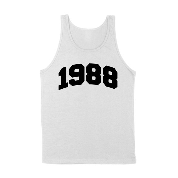 1988 College Style Tank Top Unisex Large White
