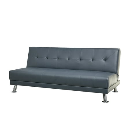 Lyla Steel Blue Leather Sofa Bed Lyla Steel Blue Leather Sofa Bed
