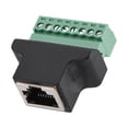 thumbnail image 1 of AV Screw Terminal Converter Adapter, RJ45 Female Jack to 8 Pin Screw Block Connector with Interference Shielding, for Digital DVR, Compact Design Assures  Connection, 1 of 7