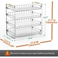 thumbnail image 5 of 4 Tier Can Organizer for Pantry, Space-Saving Adjustable Metal Storage Rack Holder for Kitchen Countertop Cabinet RV, 5 of 5