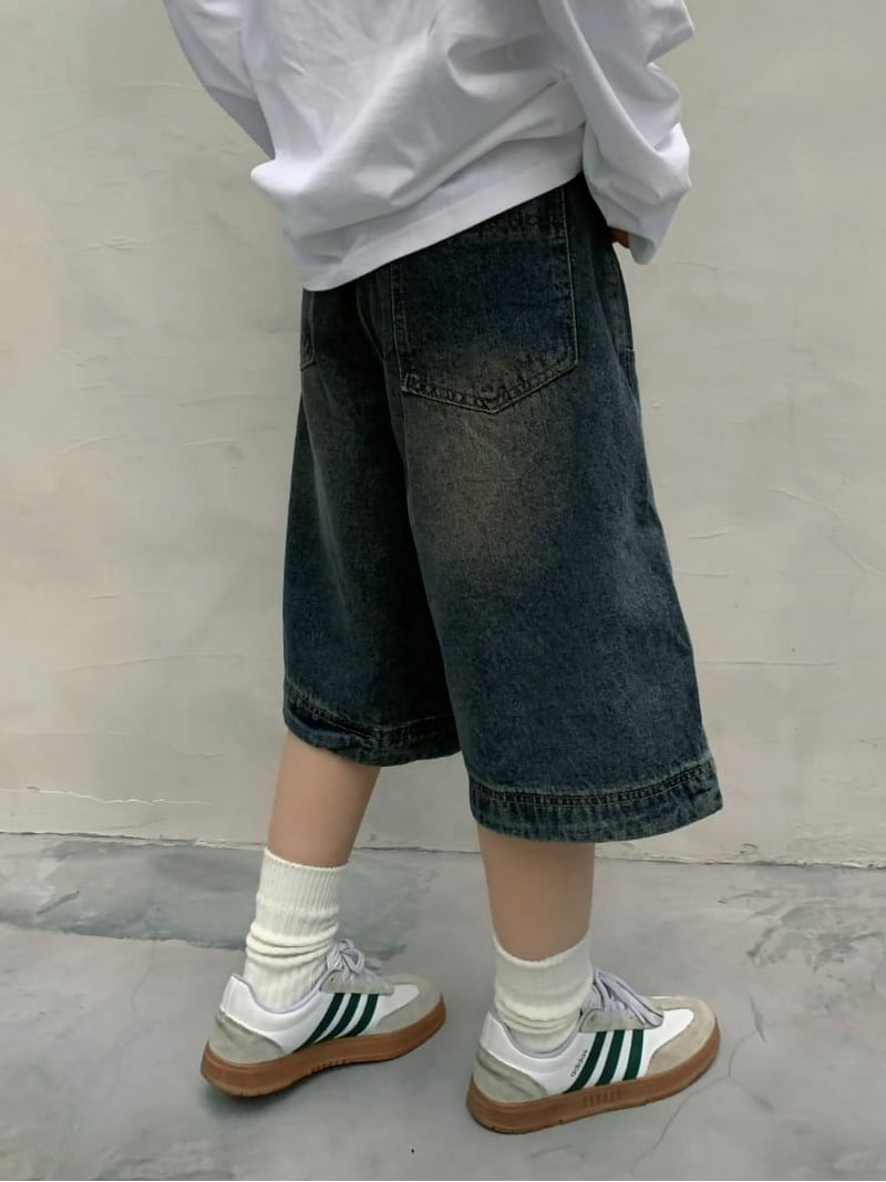 Y2k Vintage Baggy Jorts Women Wide Leg Knee Length Jeans Korean