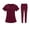 2-wine, variant on Women's Scrub Sets, Modern V Neck Scrub Top & Jogger Pant with 8 Pockets Professionals Soft Stretch Athletic Nursing Uniform Workwear light purple Medium