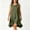 Army Green, variant on Josdec Women's Casual Round Neck Sleeveless Mini Dresses Button Front Irregular Hem Cotton Solid Color for Summer Daily Wear S-XXL