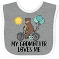 thumbnail image 3 of Inktastic My Godmother Loves Me Bear Boys or Girls Baby Bib, 3 of 4