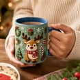 thumbnail image 4 of Trovenix Reindeer Coffee Mug 2D Ceramic Christmas Cup, Hot Cocoa Milk Tea Drinking Mug for Home Office, Festive Holiday Gift for Family, 4 of 7