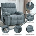 thumbnail image 5 of GVN Reclining Sofa Chair with 8-Point Vibration Massage, Lumbar Heating and Dual Cup Holders, Home Reclining Seating with Dual Motor Chenille Power Lift, Gray, 5 of 7