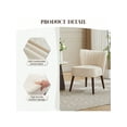thumbnail image 2 of Studyset Modern Velvet Accent Chair,Soft Upholstered Living Room Chair With Wooden Legs,Comfy Armless Lounge Chair For Bedroom,Waiting Room, Office And Vanity, 2 of 8