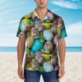 thumbnail image 4 of Daiia Easter Egg1 Hawaiian Shirt for Men Gentle Cotton Regular Short Sleeve Casual-Large, 4 of 9