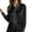 Black, variant on Womens Workout Tops Elegant Solid Color Blouse With Flowing Tie Long Sleeves Shirts
